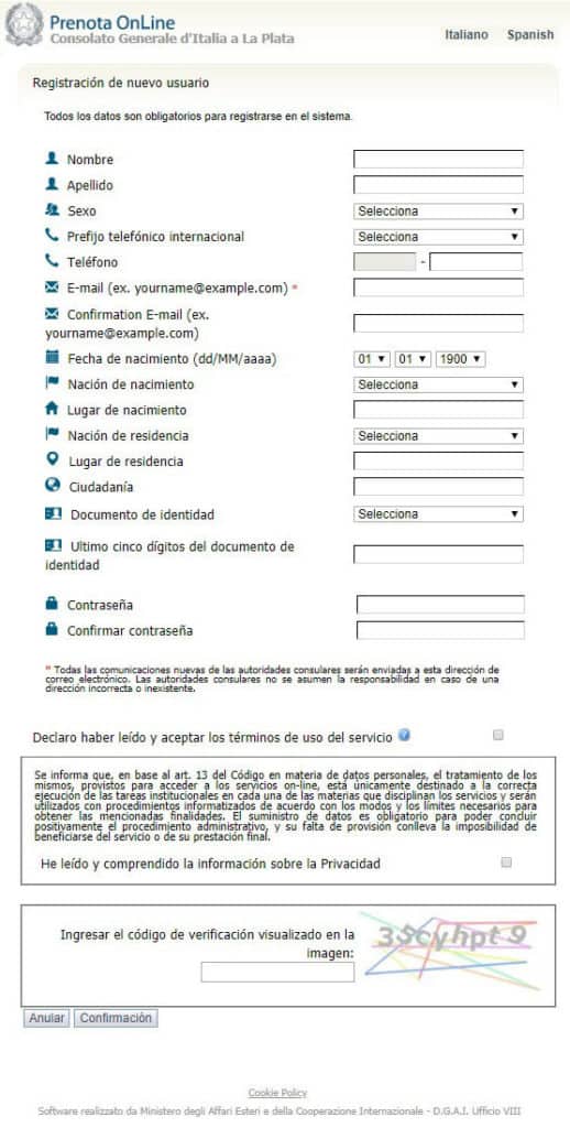 registro prenota online