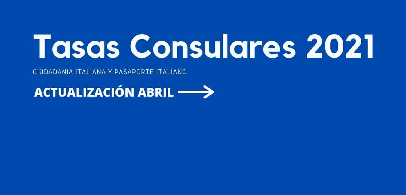 Tasas Consulares de Pasaporte y Ciudadania